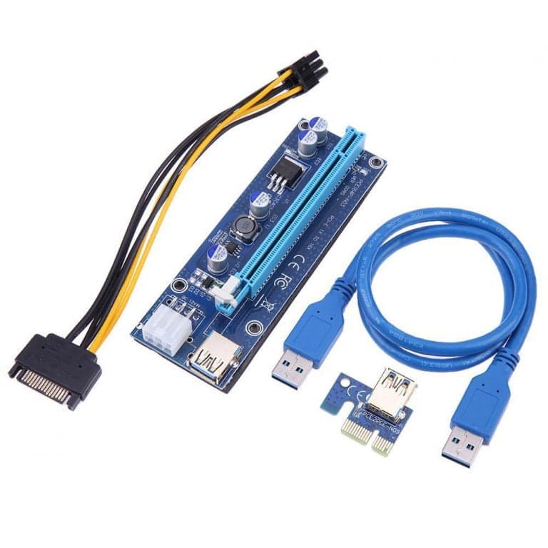 رایزر کارت گرافیک تبدیل PCI EXPRESS X1 به X16 مدل 10 خازن ورژن 12 — تصویر ۱۱