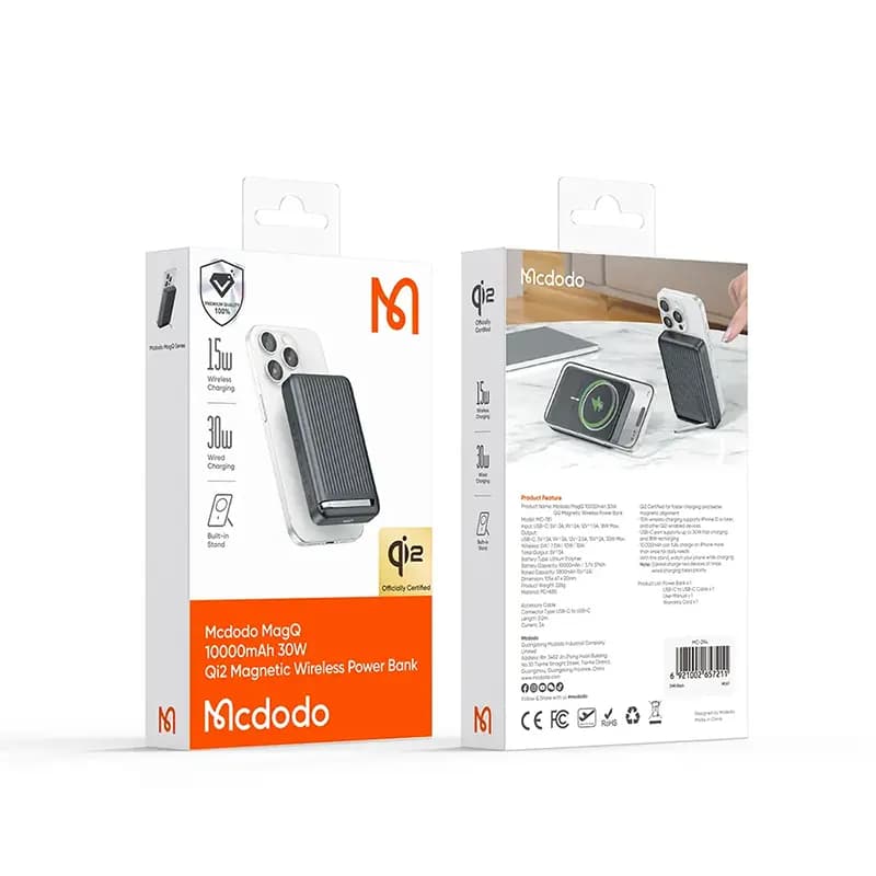 پاوربانک وایرلس (بیسیم) 10000mAh مک دودو مدل MC-7811 — تصویر ۵