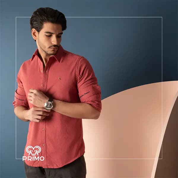 پیراهن پشمی مردانه مدل آستین بلند ساده 2374