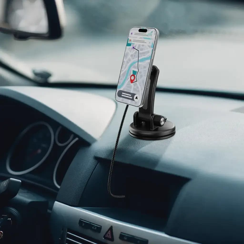 شارژر وایرلس و هولدر خودرو پاورولوژی مدل Airwave PWMWCC5GY — تصویر ۹