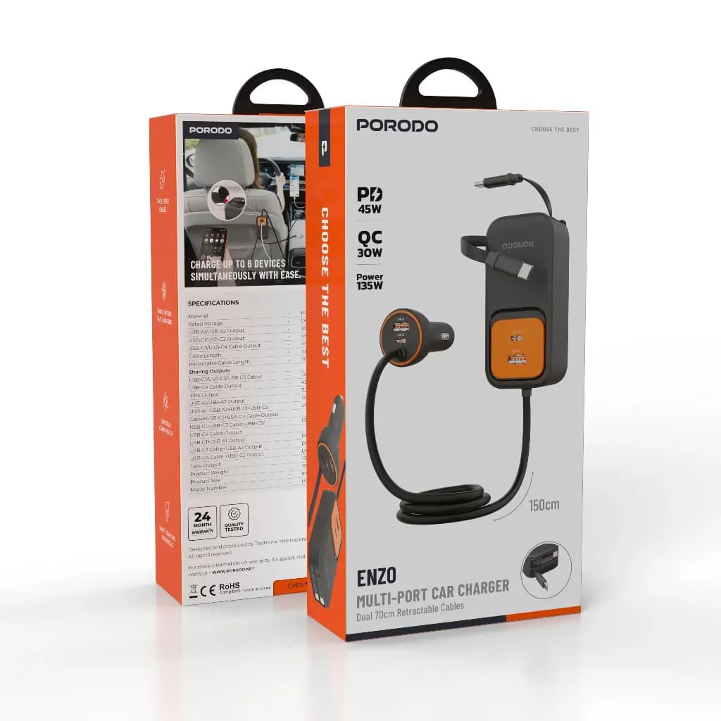 شارژر فندکی پرودو مدل Enzo PDCCR32 — تصویر ۵