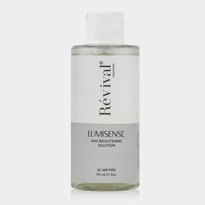 محلول پاک کننده و روشن کننده رویوال Revival Lumisense AHA Brightening Solution 150ml