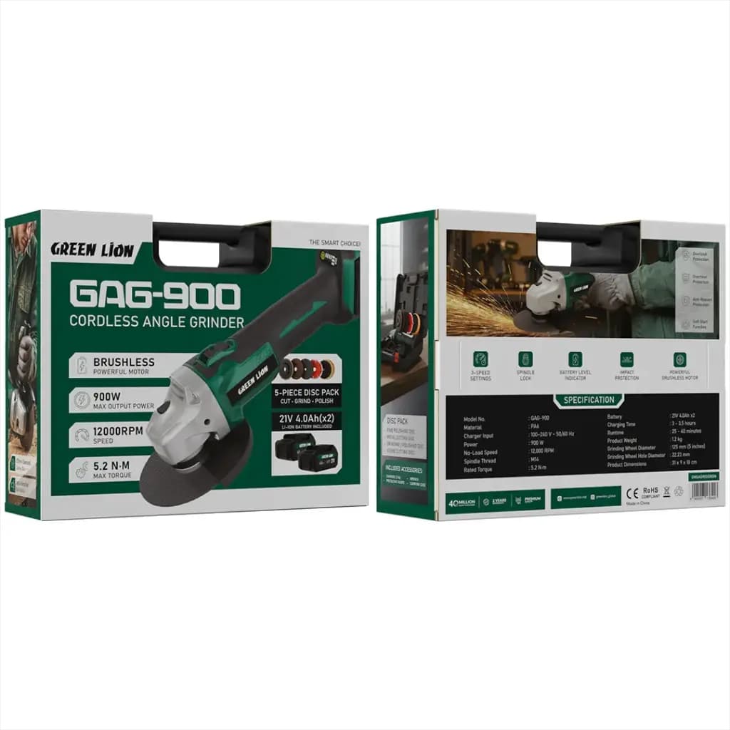 فرز شارژی 900 وات گرین لاین GNGAG900GRGN — تصویر ۳