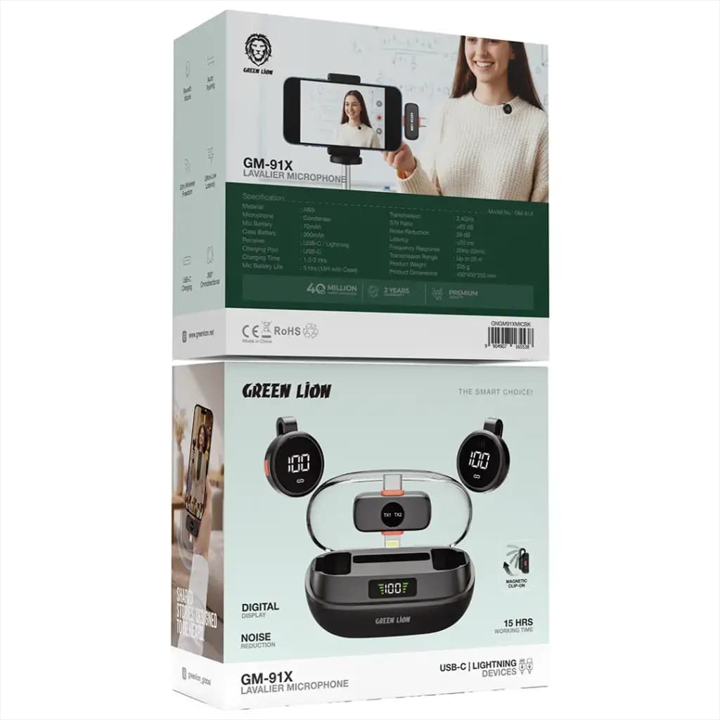میکروفون یقهای گرین لاین مدل GM-91X میکروفون یقهای Green Lion GM-91X — تصویر ۴