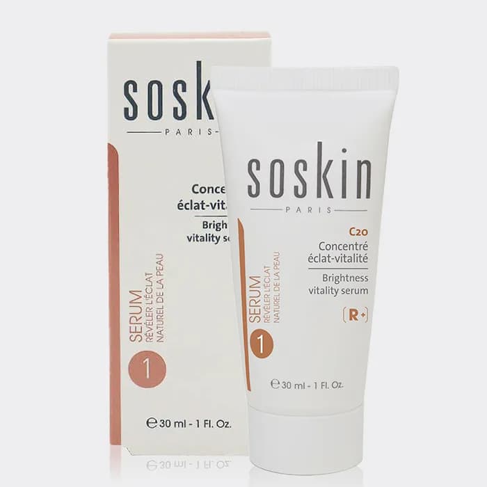 سرم روشن کننده ویتامین سی سسکین Soskin C20 Brightness Vitality Serum 30ml — تصویر ۳