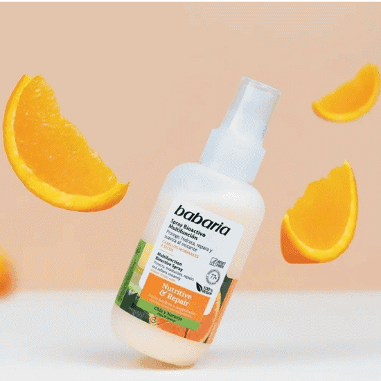 اسپری دوفاز مغذی و ترمیم کننده پرتقال باباریا اسپانیا 150 میل BABARIA MULTIFUNCTION BIOACTIVE SPRAY