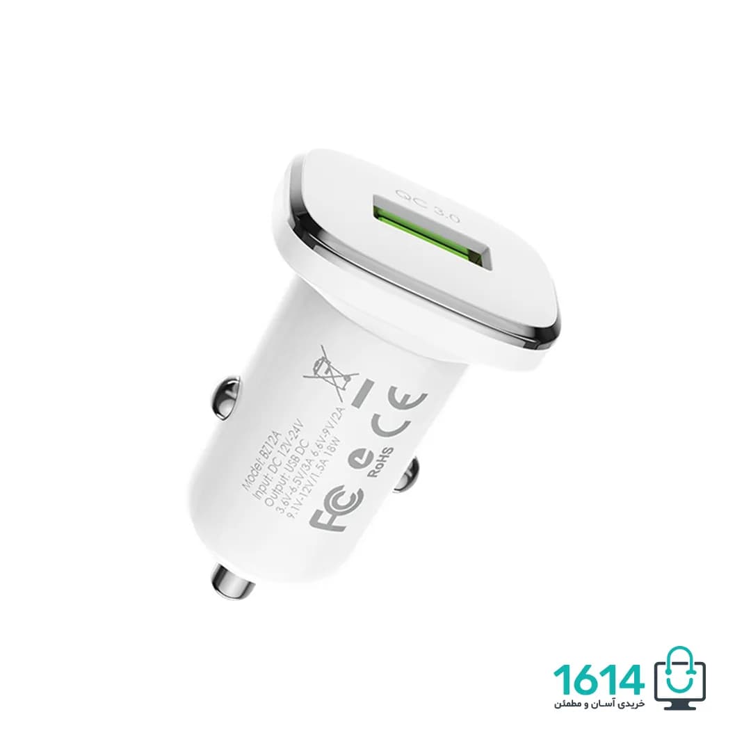 شارژر فندکی بروفون مدل BZ12A QC3.0 با کابل تایپ سی — تصویر ۶