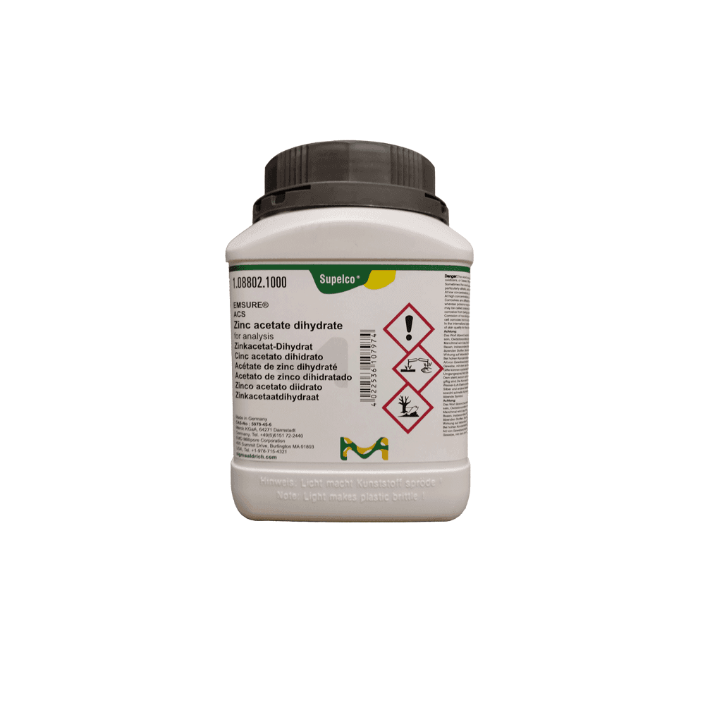 زینک استات دی هیدرات ACS برای آنالیز برند مرک آلمان کد 108802 | 250 گرم — تصویر ۸
