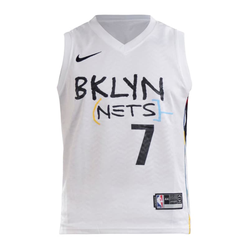 ست رکابی و شلوارک بسکتبالی بروکلین مدل Nike-DRI FIT-5B079 سفید — تصویر ۸