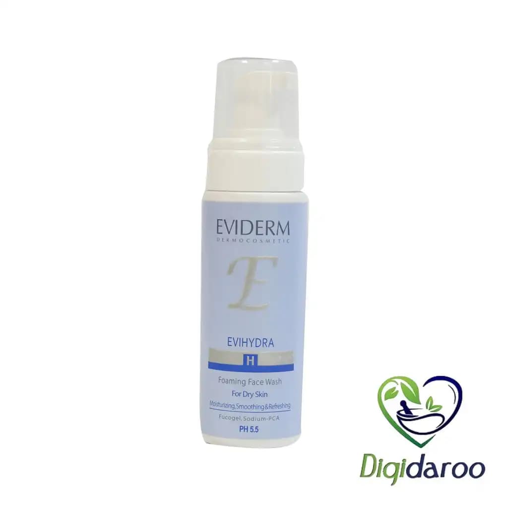 فوم شستشوی صورت اوی هیدرا (EVIHYDRA) اویدرم 150 میلی لیتری (آبی) — تصویر ۲