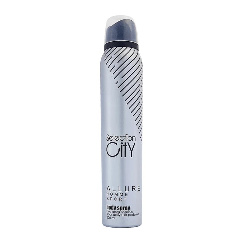 اسپری بدن مردانه سلکشن سیتی allure homme sport حجم 200 میلی لیتر