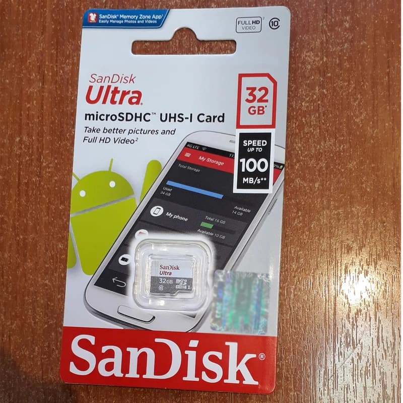 کارت حافظه میکرو اس دی سن دیسک اولترا SanDisk Ultra U1 C10 100MB/s 32GB — تصویر ۵