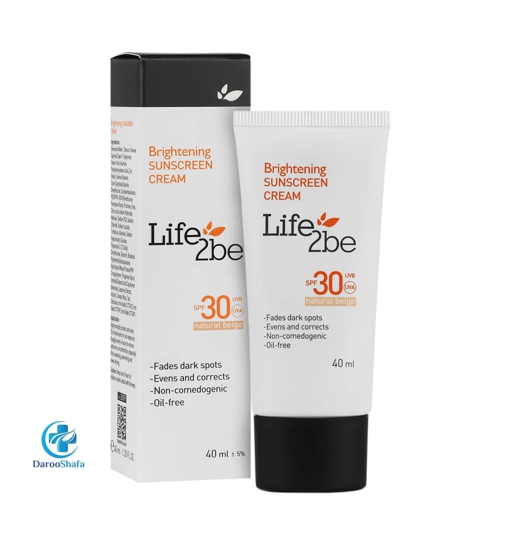 کرم ضد آفتاب روشن کننده SPF 30 لایف توبی