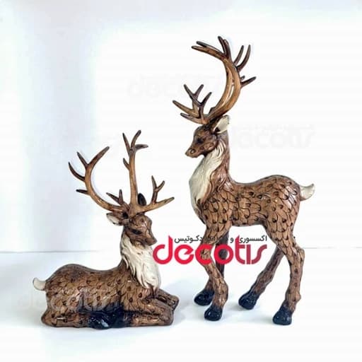 مجسمه گوزن یالدار 2 عددی