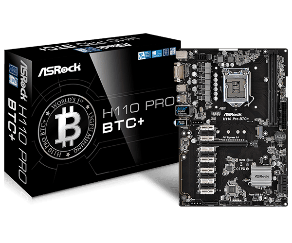 مادربرد ماینینگ ازراک h110 pro btc+ قیمت و مشخصات