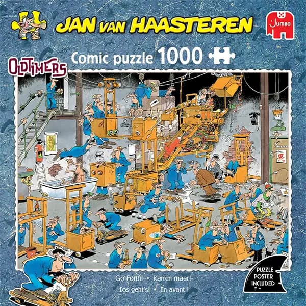 پازل 1000 تکه Jan van Haasteren Oldtimers جامبو طرح راه رو بازکنید! — تصویر ۷