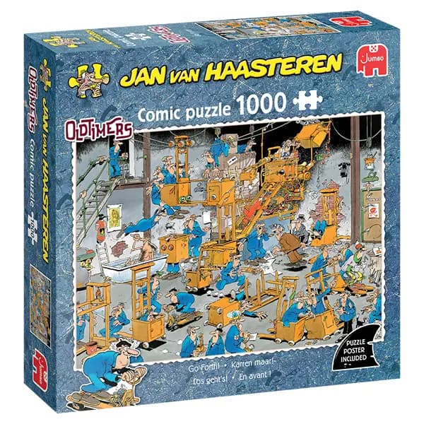 پازل 1000 تکه Jan van Haasteren Oldtimers جامبو طرح راه رو بازکنید! — تصویر ۵