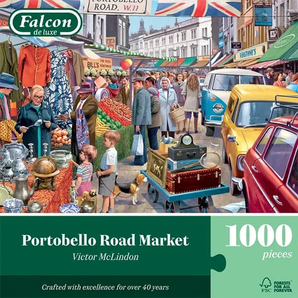 پازل 1000 تکه فالکون Falcon طرح بازار خیابان پورتوبلو — تصویر ۷