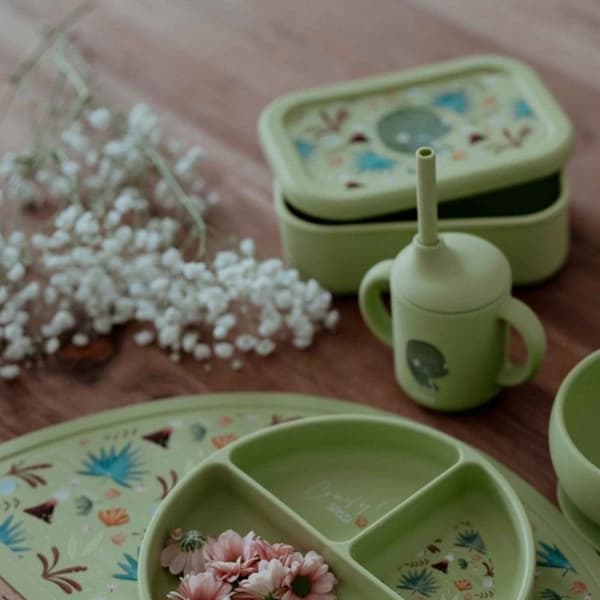 ظرف غذا سیلیکونی ساسی sassi طرح دایناسور — تصویر ۶