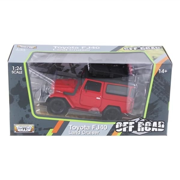 ماکت ماشین فلزی موتورمکس Motormax مدل 1:24 Toyota FJ40 Land Cruiser قرمز — تصویر ۸
