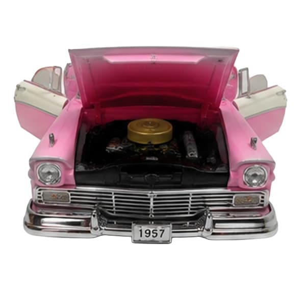 ماکت ماشین فلزی لاکی دایکست مدل 1957 Ford Ranchero Pickup Truck صورتی — تصویر ۱۱