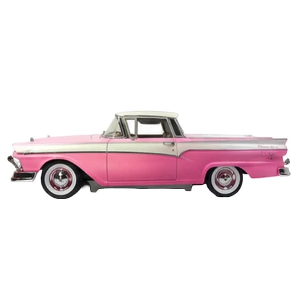 ماکت ماشین فلزی لاکی دایکست مدل 1957 Ford Ranchero Pickup Truck صورتی — تصویر ۳
