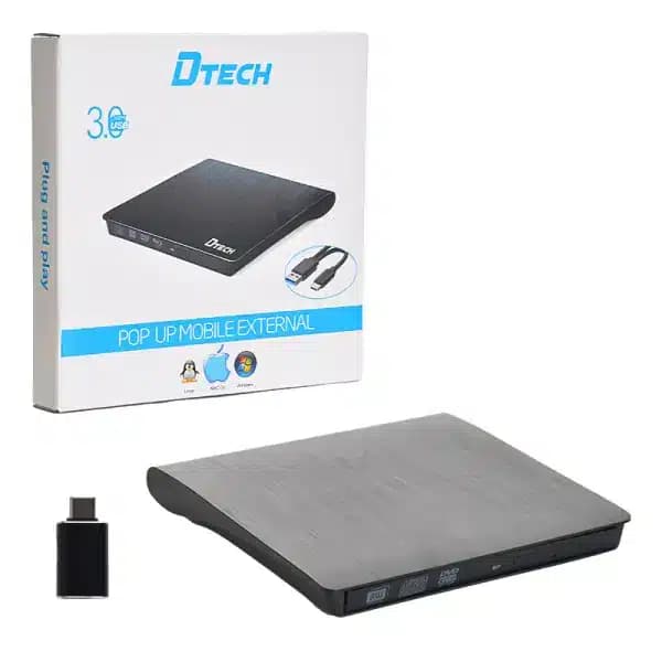 باکس DVD رایتر اکسترنال USB 3.0 سایز 9.5 برند دی تک — تصویر ۷