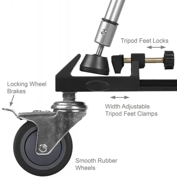 پایه دالی سه پایه ویفینگ Weifeng WT-800 Tripod Wheel — تصویر ۱۲