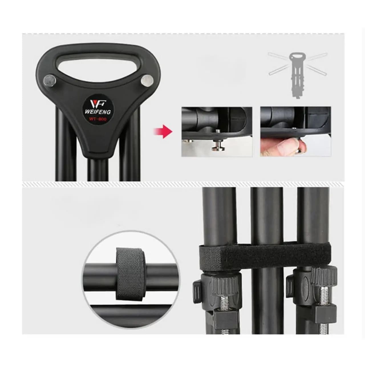 پایه دالی سه پایه ویفینگ Weifeng WT-800 Tripod Wheel — تصویر ۷