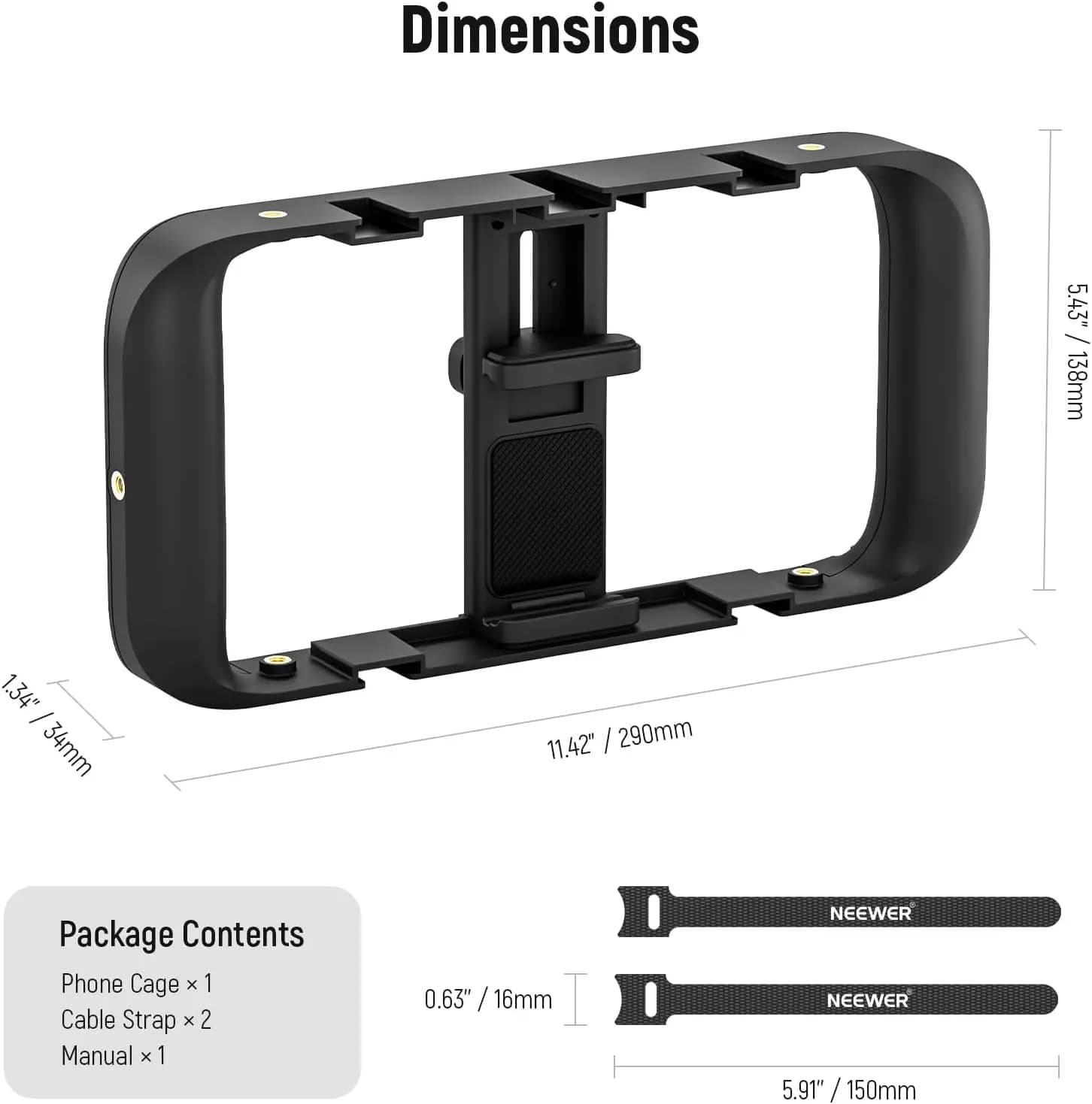 ریگ فیلمبرداری موبایل نیور NEEWER Mobile Phone Video Rig A104 — تصویر ۳