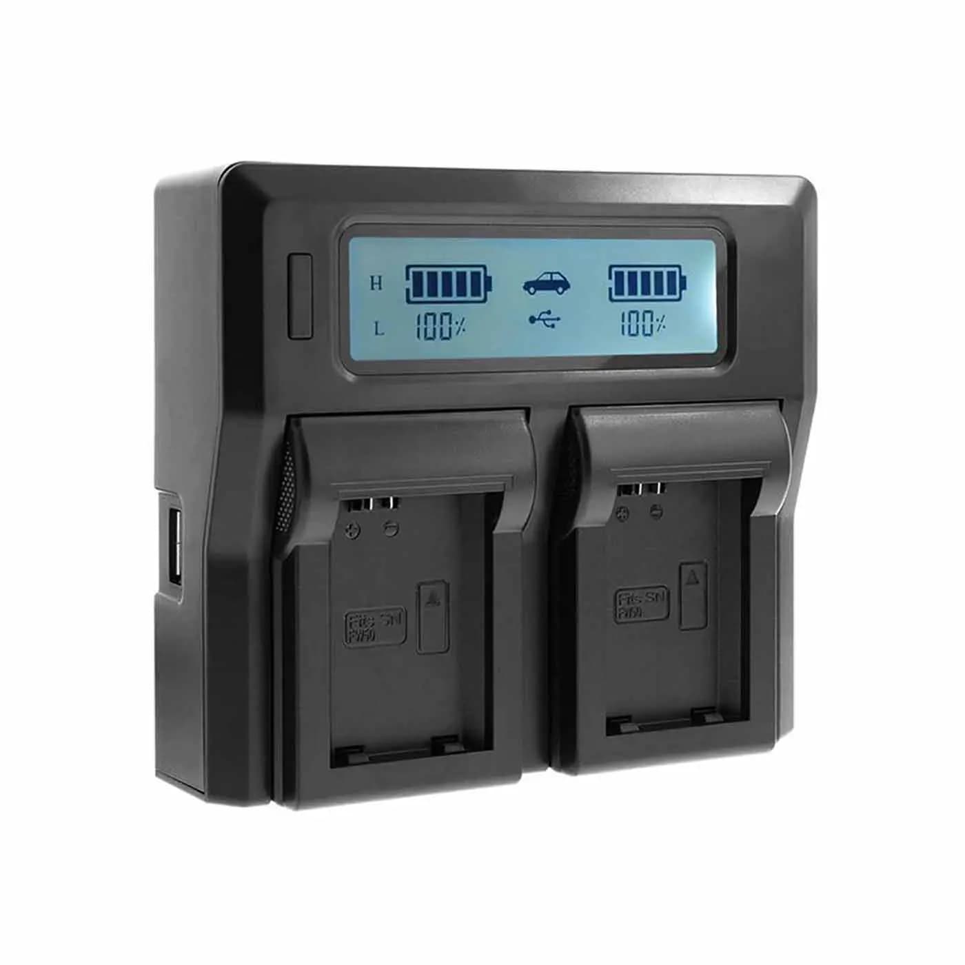 شارژر دوبل Coolcam Dual Charger NP-FW همراه دو باتری NP-FW50 — تصویر ۶