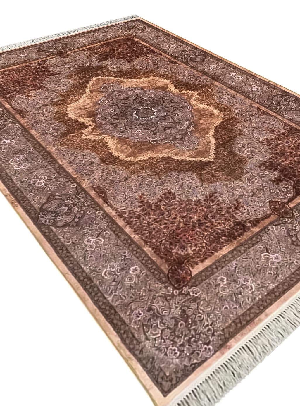 فرش ماشینی طرح شادی رنگ نسکافه ای 1200 شانه کد 2555037017