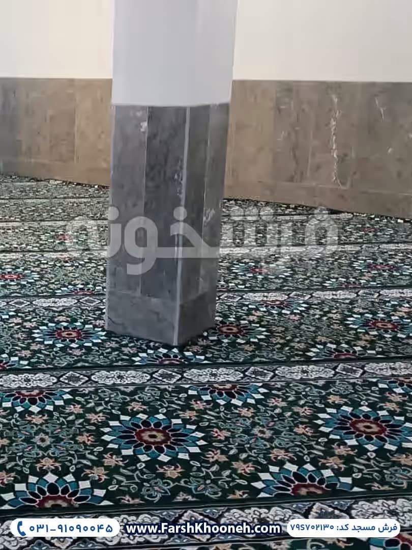 فرش تشریفات سجاده ای طرح خورشید رنگ سبز 700 شانه کد 702130 — تصویر ۳