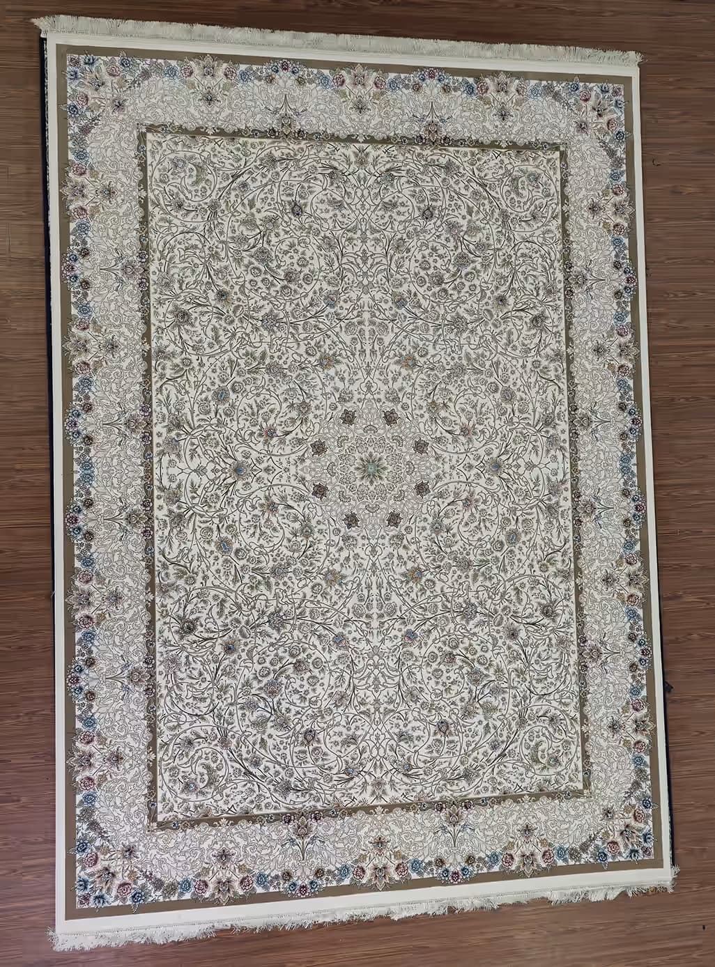 فرش طرح سوگل کرم 1200 شانه کد 12852 — تصویر ۹