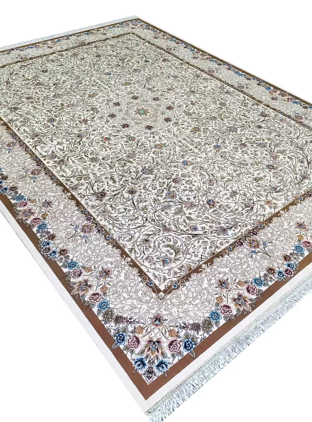 فرش طرح سوگل کرم 1200 شانه کد 12852