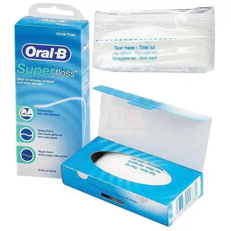 نخ دندان اورال بی ارتودنسی سوپر فلاس SuperFloss — تصویر ۳