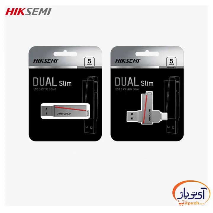 فلش مموری USB3.2 هایکسمی HS-E307C Dual Slim ظرفیت 64گیگابایت — تصویر ۵