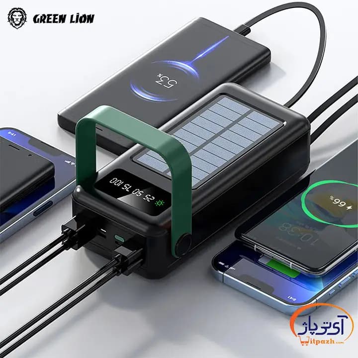 پاور بانک خورشیدی گرین لاین Solar Max ظرفیت ۸۰۰۰۰mAh — تصویر ۸