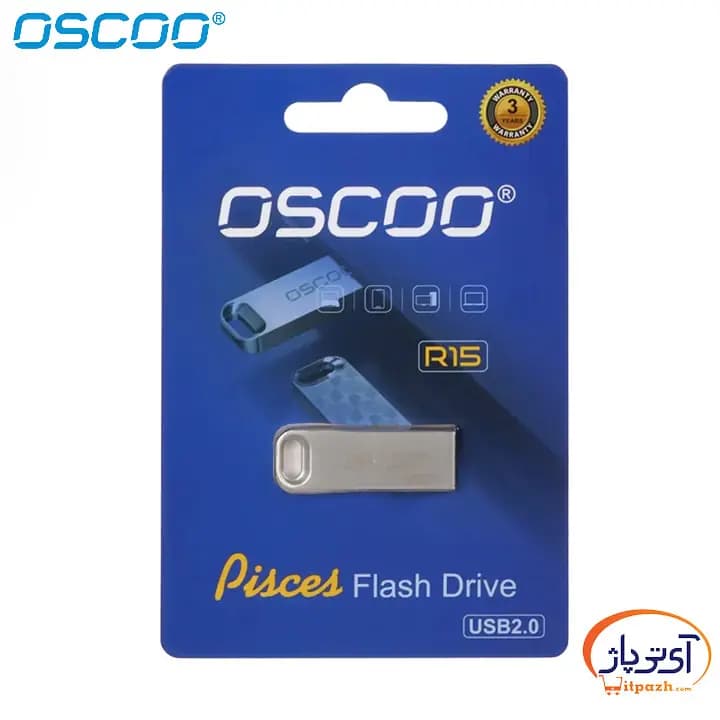 فلش اوسکو OSCOO R15 Pisces ظرفیت 16 گیگابایت USB2.0 — تصویر ۱۱