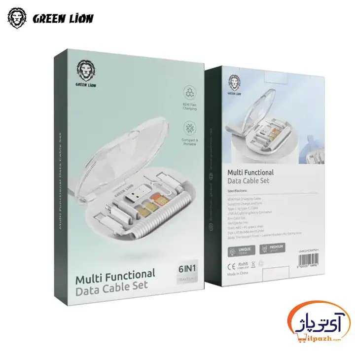 ست کابل داده گرین لاین چند منظوره 6 در 1 Multifunctional Data Cable Set — تصویر ۵