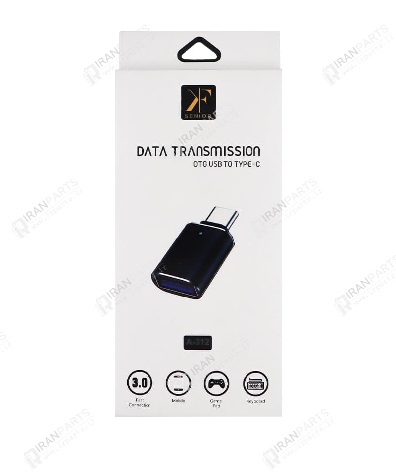 مبدل OTG یو اس بی به تایپ سی کی اف سنیور مدل KF Senior A-312 — تصویر ۶