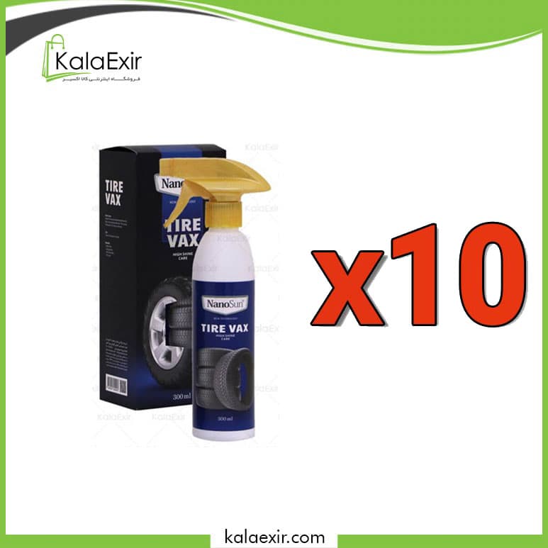 واکس لاستیک خودرو نانو پک 10 عددی