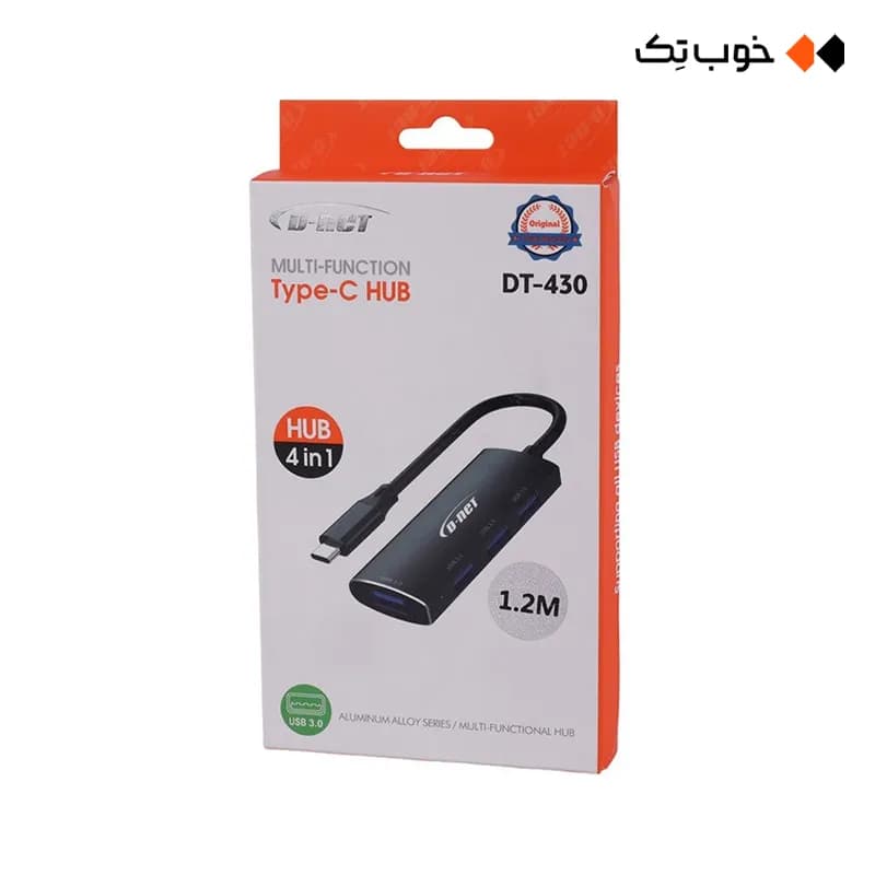 هاب USB-C دی نت 4 پورت مدل DT-430 — تصویر ۱۰