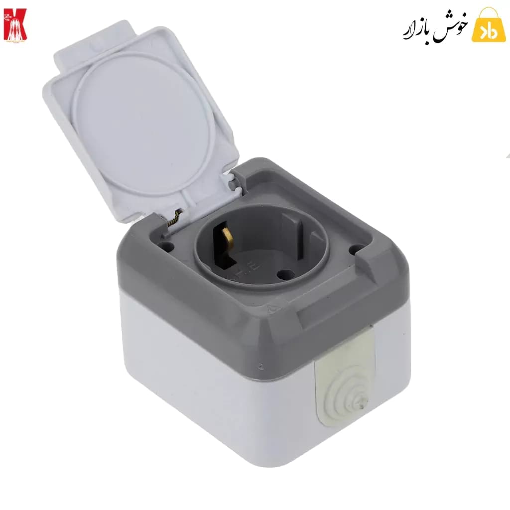 پریز بارانی روکار ارتدار خیام الکتریک با مغزی سرامیکی — تصویر ۴