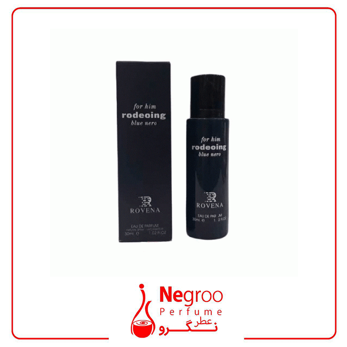 عطر 30 میل روونا مردانه مدل رودینگ بلو نرو رایحه نارسیس رودریگز بلو نویر اورجینال — تصویر ۴