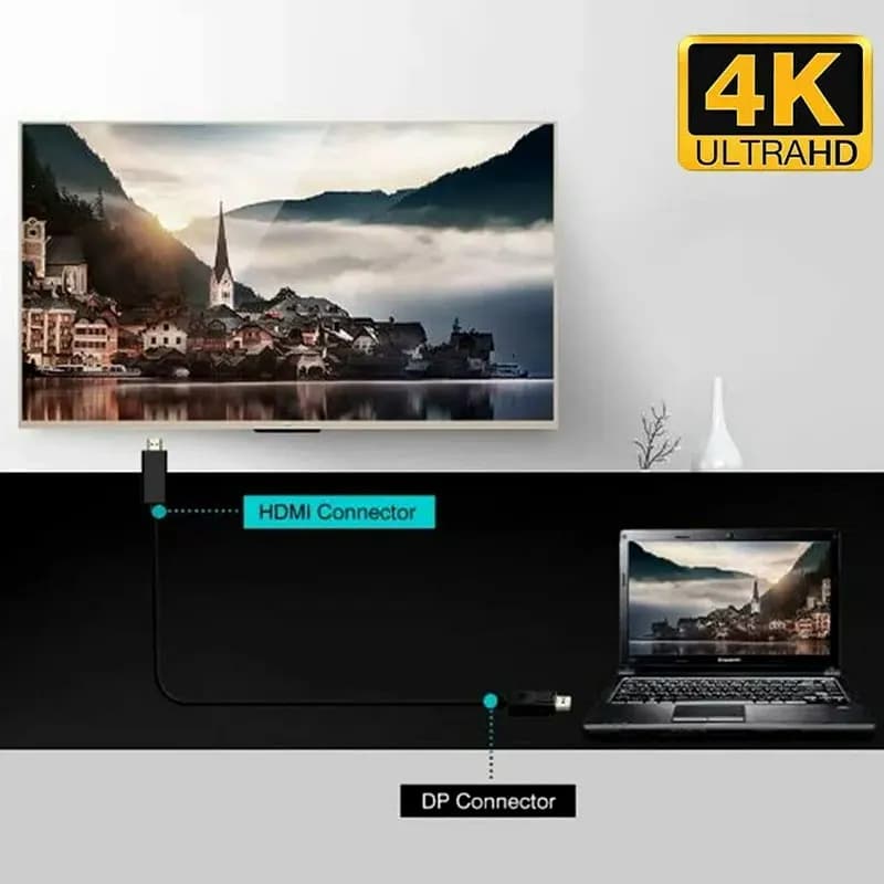 کابل تبدیل Display به HDMI مینی اسکای مدل MN-DH01 به طول 1.8 متر — تصویر ۹