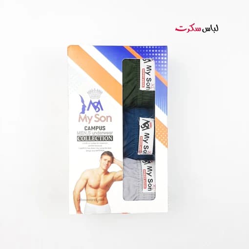 شورت اسلیپ مردانه نخی بسته 3عددی ls322 — تصویر ۳