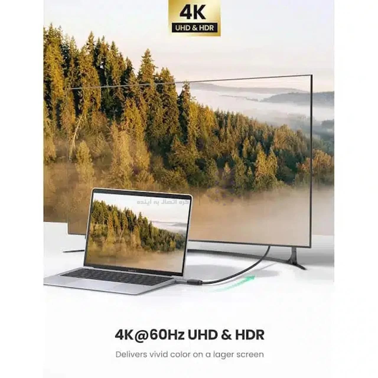 تبدیل UGREEN Type-C To HDMI مدل 70450 – خاکستری (گارانتی 18 ماهه آسان پیشرو) — تصویر ۸