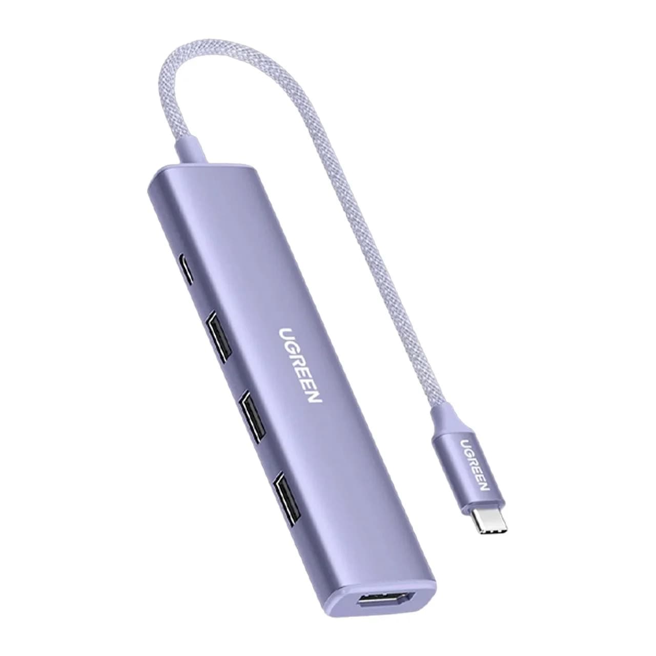 هاب 5 پورت UGREEN مدل 35582-CM478 – یاسی (گارانتی 18 ماهه آسان پیشرو) — تصویر ۵