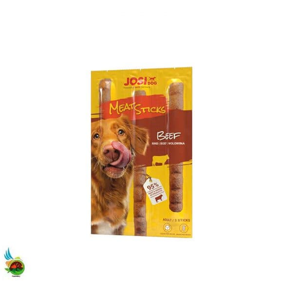 تشویقی مدادی جوسی داگ طعم گوشت Josidog meat sticks with beef بسته ۳ عددی